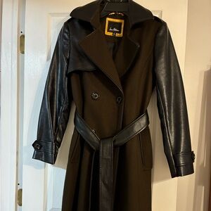 Sam Edelman Black and Brown Trench Coat